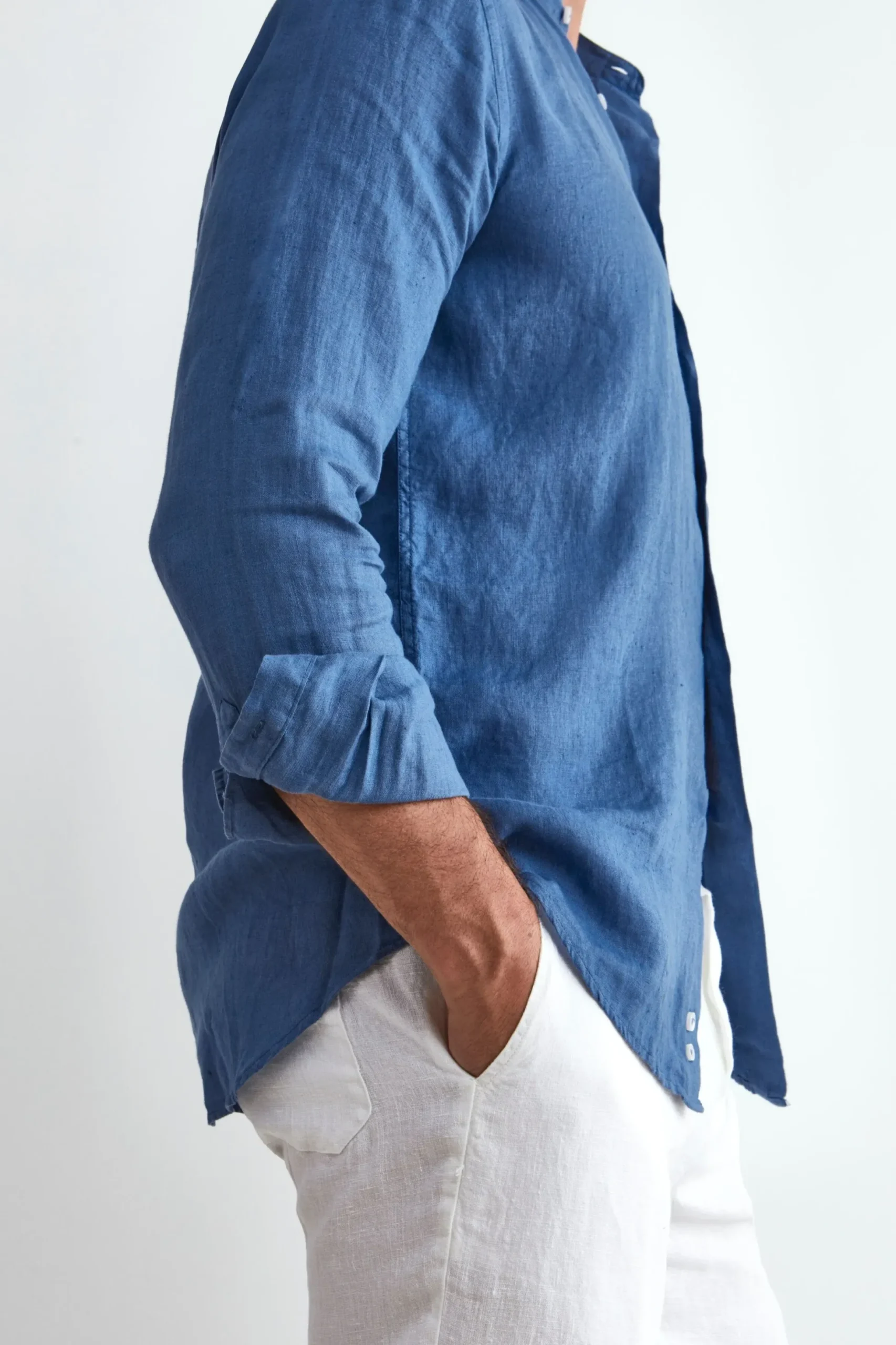 Camicia Jeans in Lino Custom Fit - JEANS