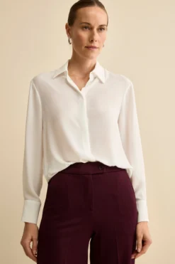 Camicia Morbida con Colletto Classico - PANNA