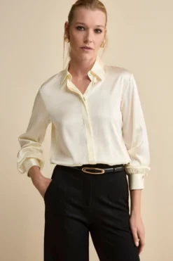 Camicia Morbida in Raso - PANNA