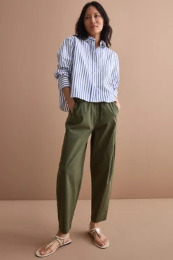 Camicia Over a Righe con Taschino - BLU RIGATO