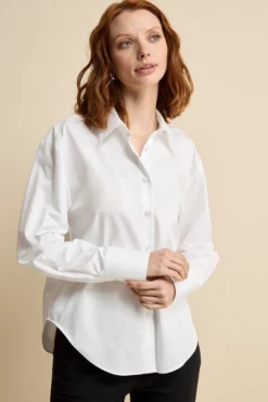 Camicia Over Classica con Pinces - BIANCO