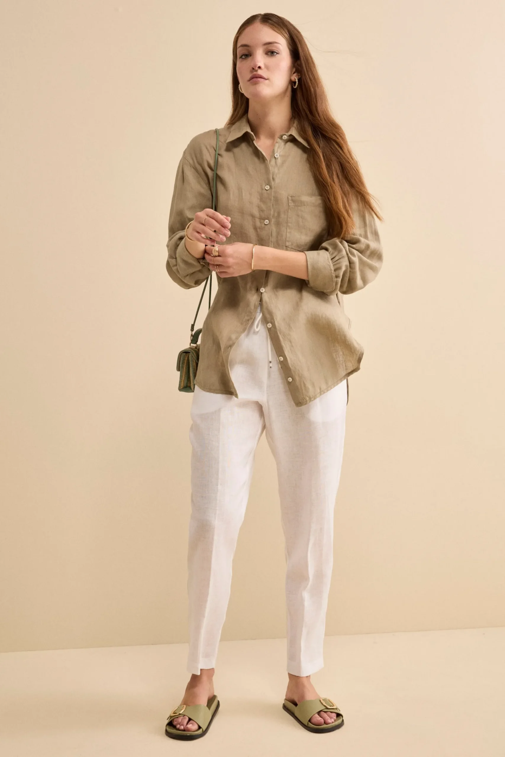 Camicia Over in Lino con Taschino - TORTORA