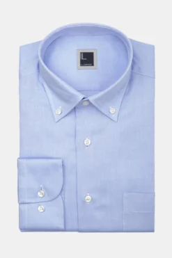 Camicia oxford fit regolare collo button down - AZZURRO