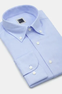 Camicia oxford fit regolare collo button down - AZZURRO