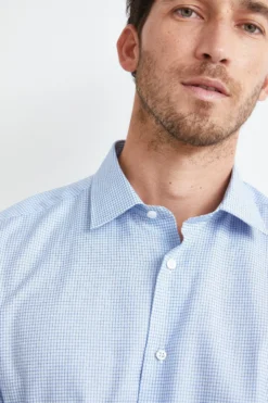 Camicia Quadretti Slim Fit - FANT. BIANCO/AZZURRO