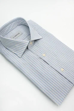 Camicia Regular Fit a Righe - RIGATO AZZURRO/BLU