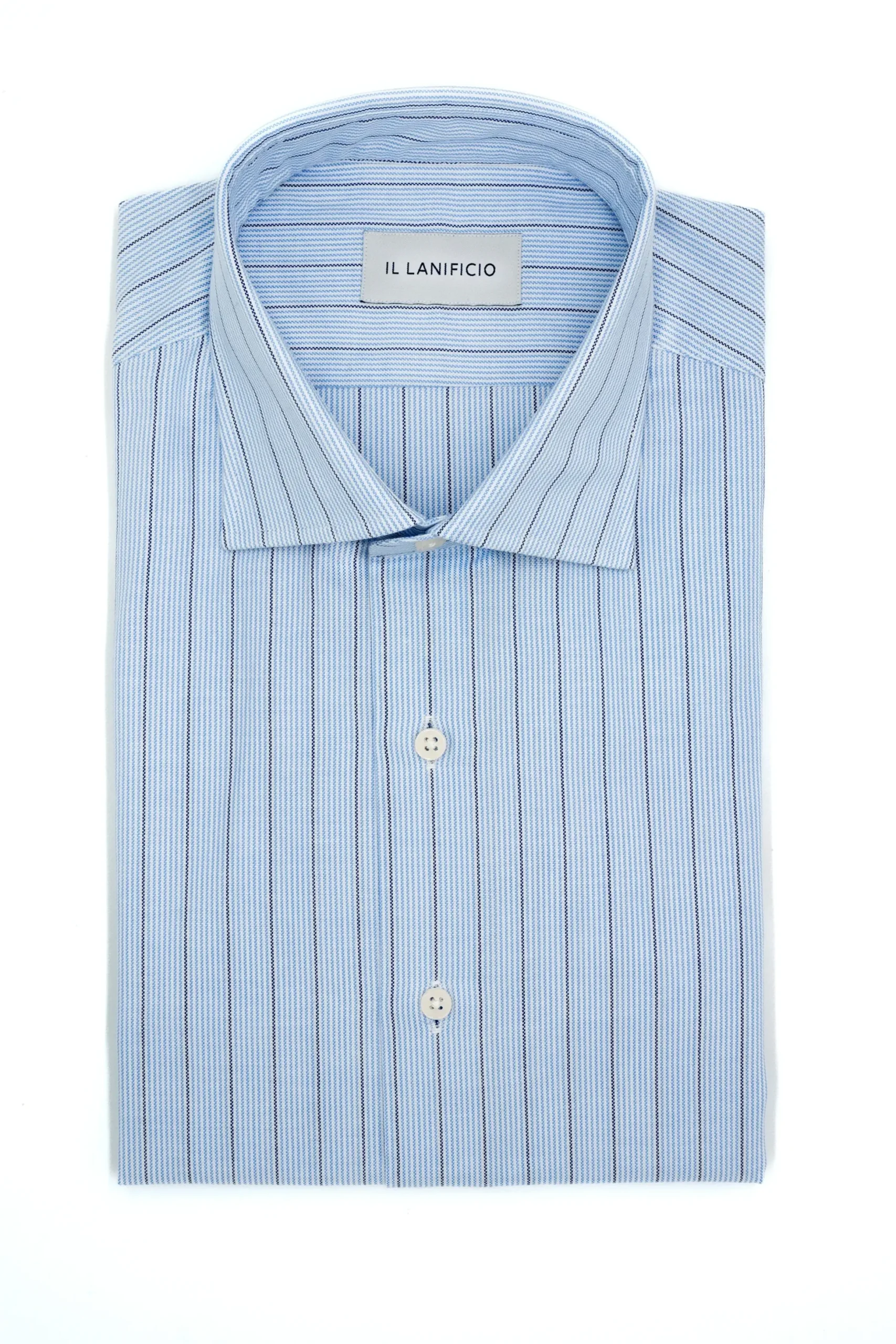 Camicia Regular Fit in Fantasia - RIGATO AZZURRO/BLU