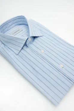 Camicia Regular Fit in Fantasia - RIGATO AZZURRO/BLU