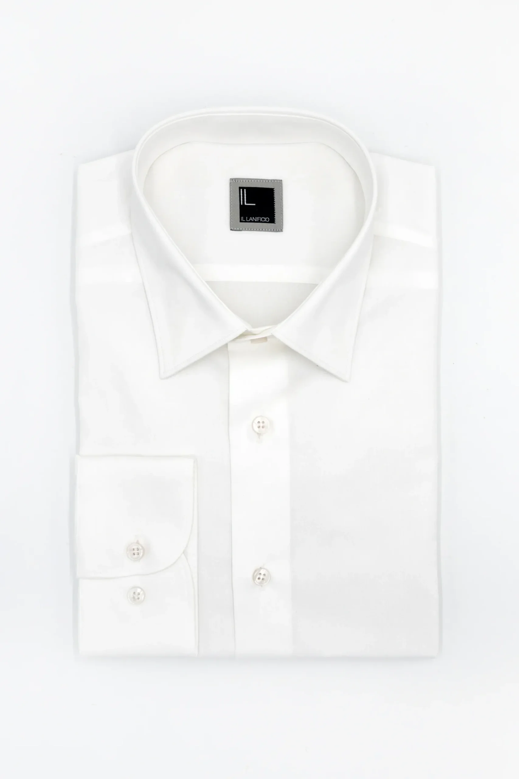 Camicia Regular Fit in Twill di Cotone - BIANCO