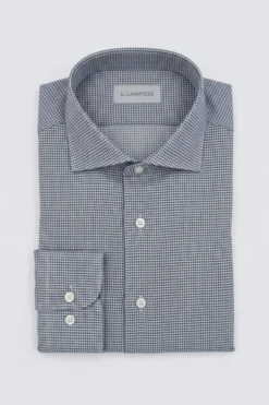 Camicia Regular Fit Microeffetto - AZZURRO MICROEFFETTO