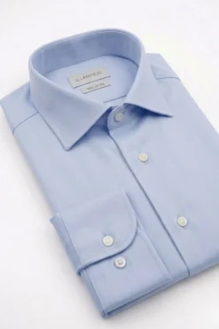 Camicia Regular Fit No Iron - AZZURRO