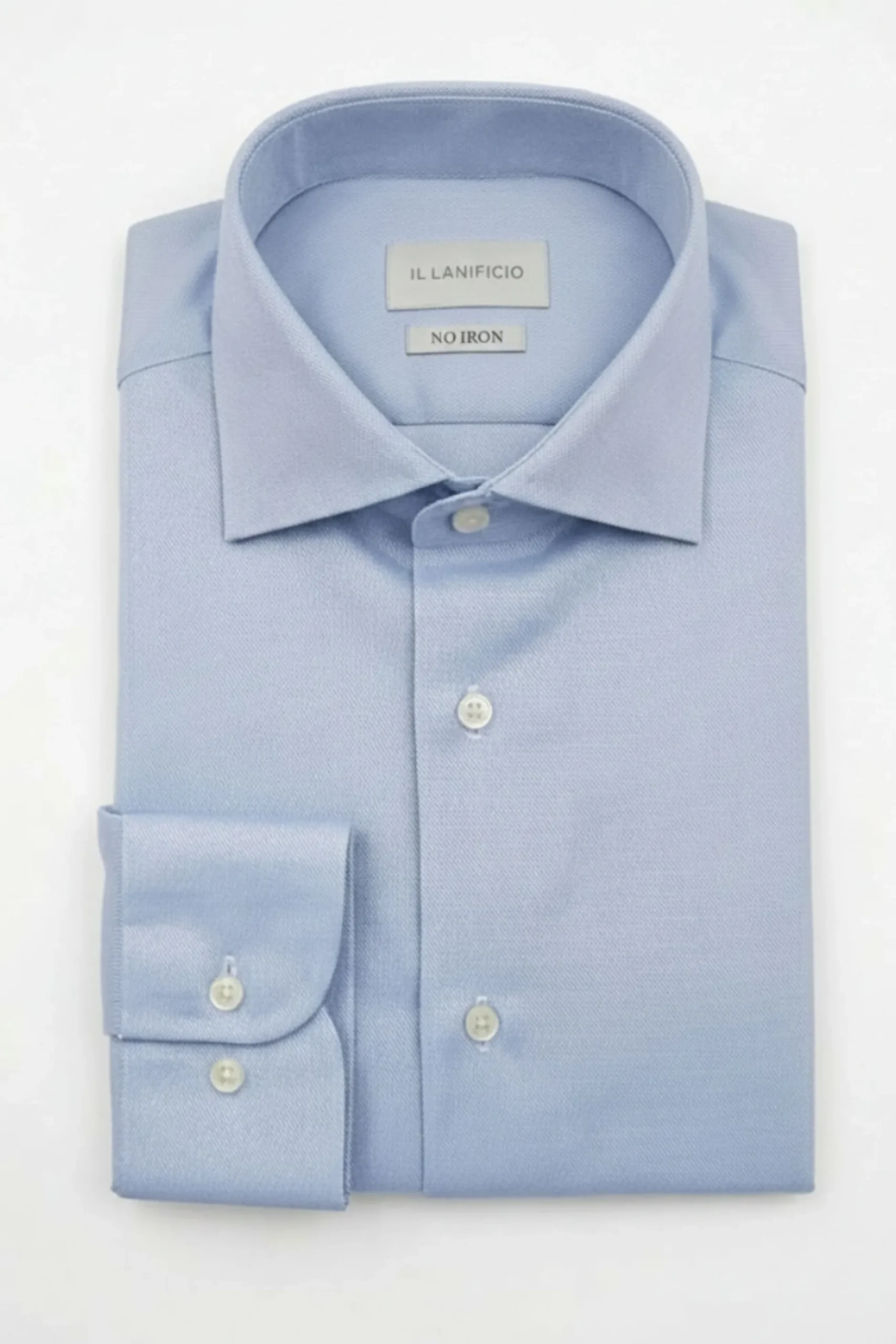 Camicia Regular No Iron Collo Francese - AZZURRO