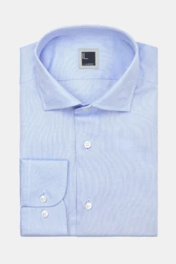 Camicia slim collo francese - AZZURRO