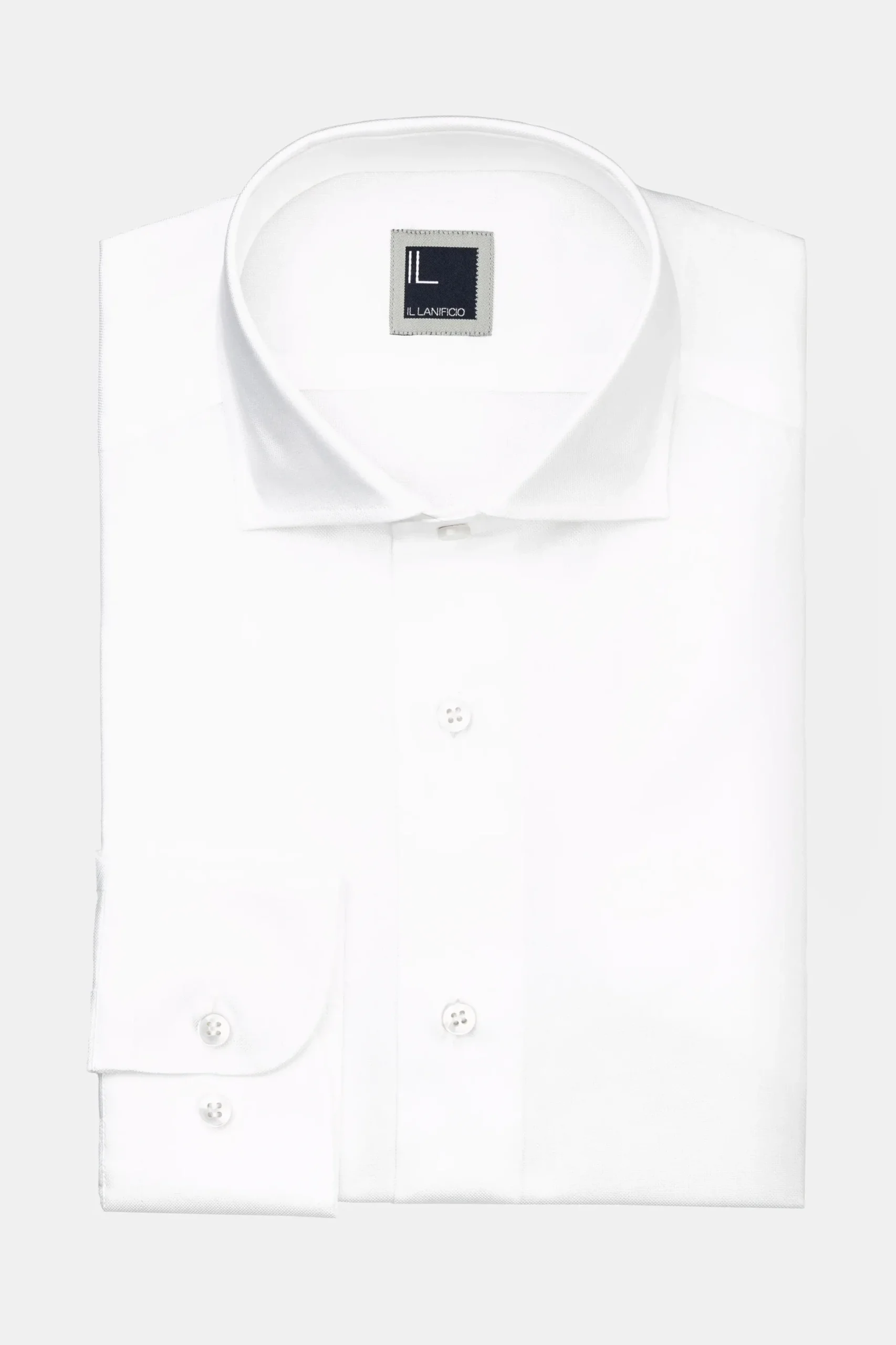 Camicia slim collo francese - BIANCO