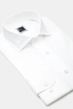 Camicia slim collo francese - BIANCO