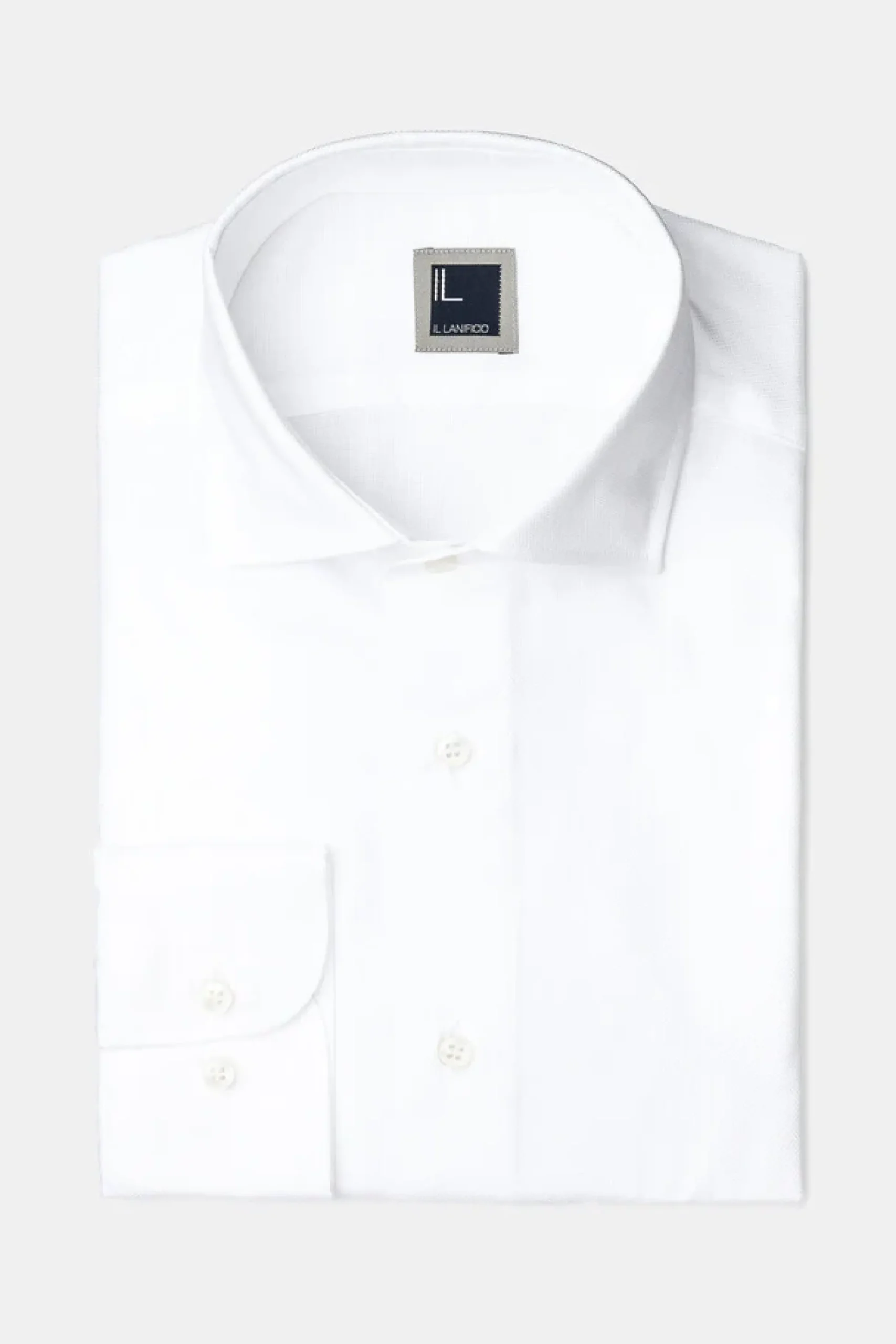 Camicia slim collo semifrancese - BIANCO