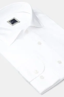 Camicia slim collo semifrancese - BIANCO