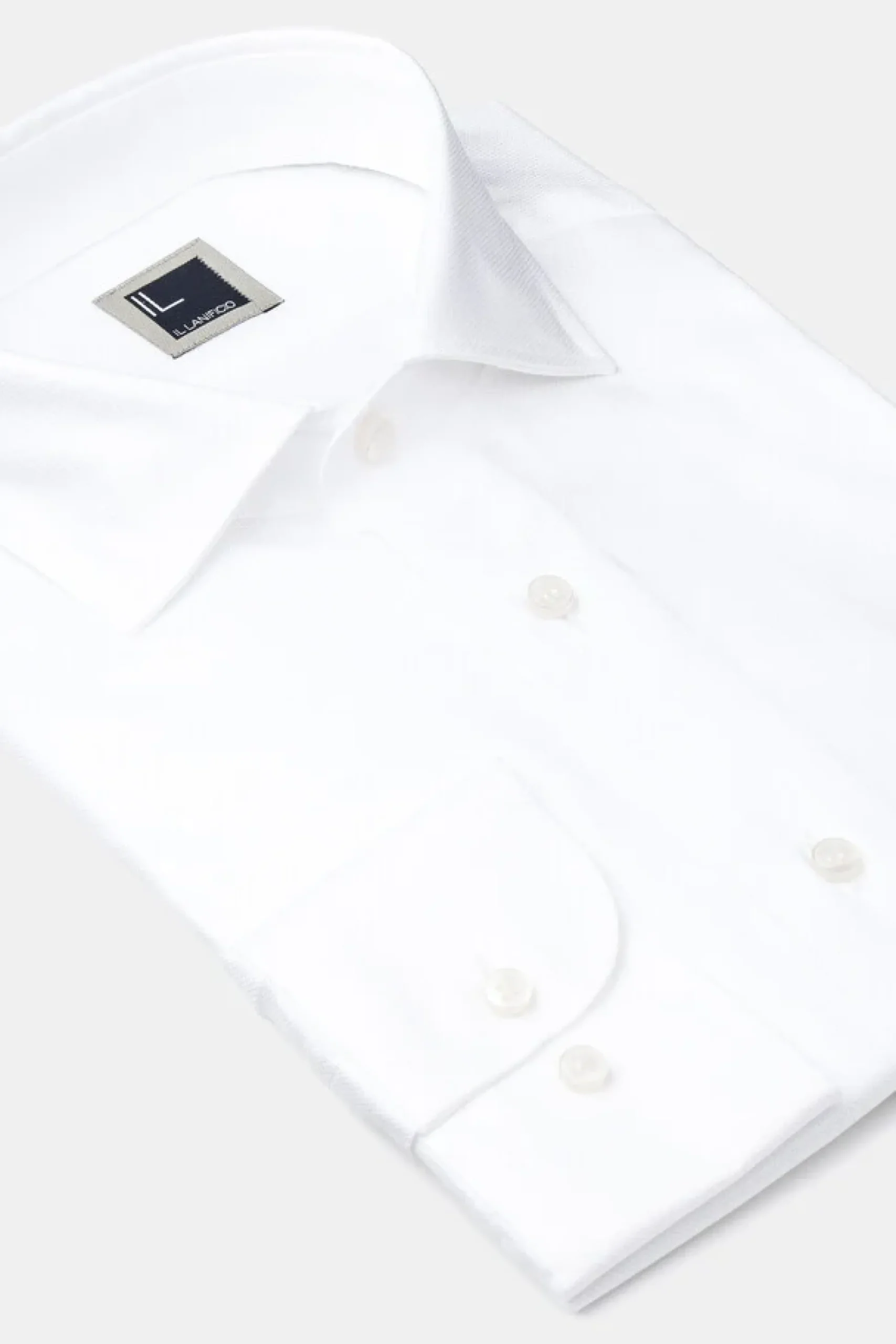 Camicia slim collo semifrancese - BIANCO