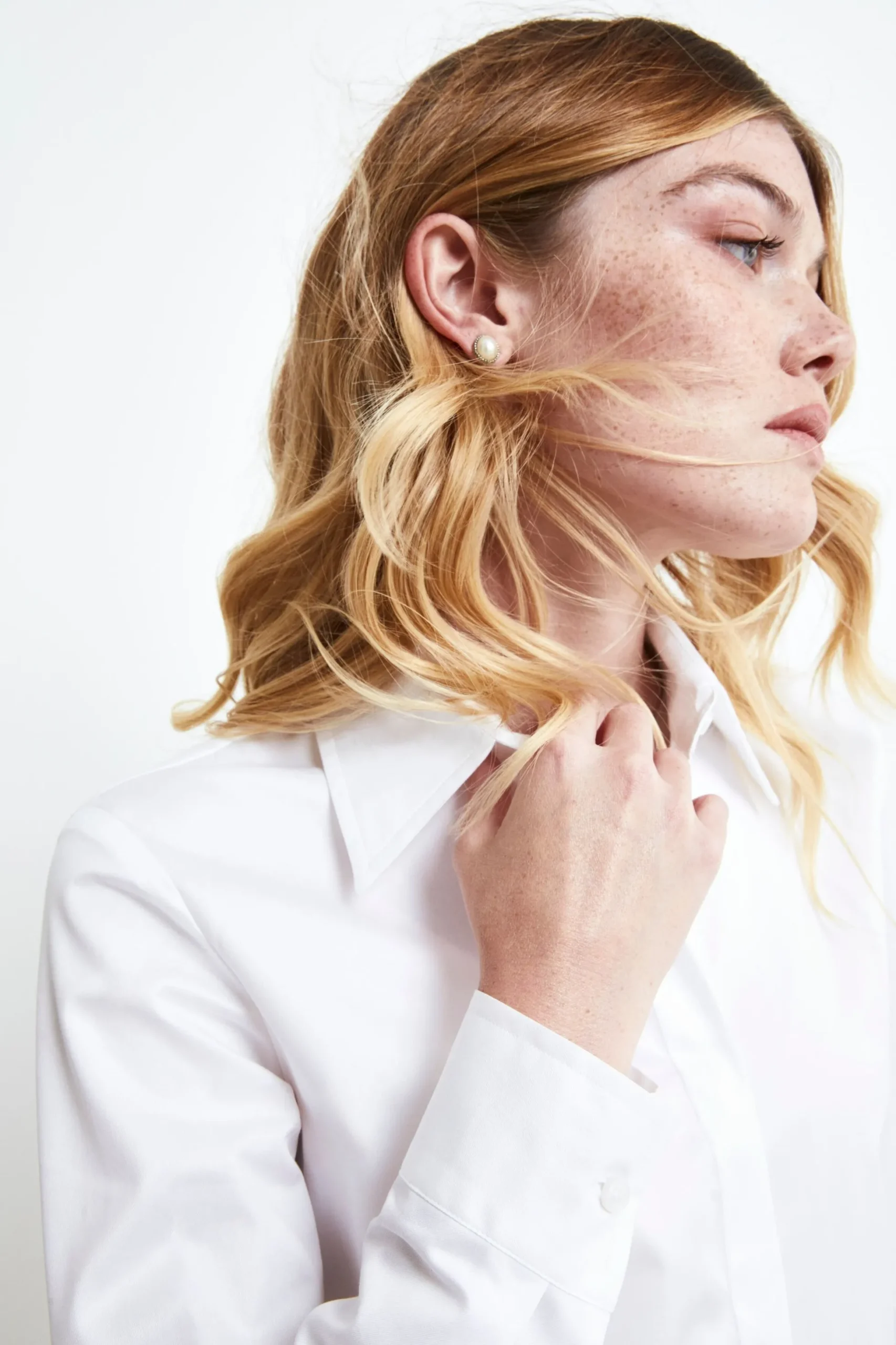 Camicia slim in cotone - BIANCO