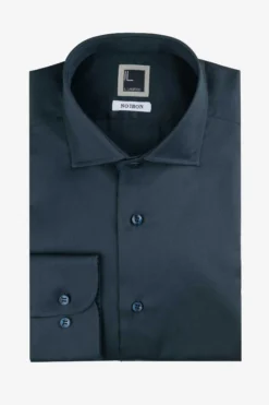 Camicia slim no stiro - BLU