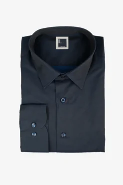 Camicia twill collo classico - BLU