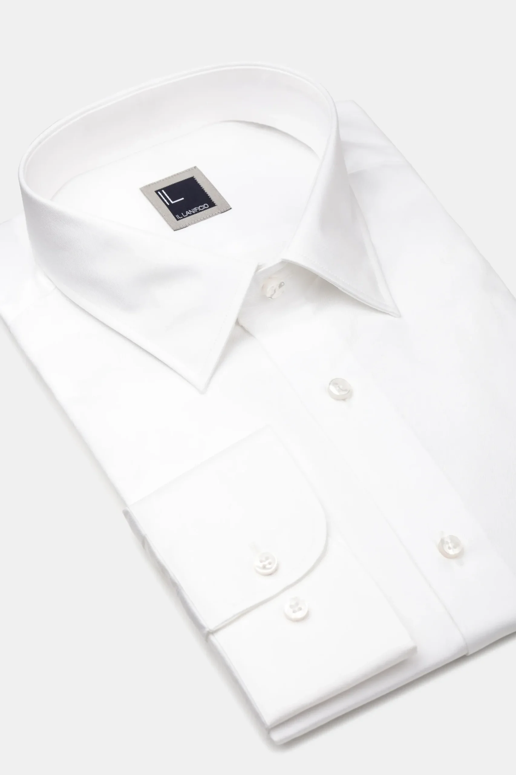 Camicia twill collo classico - BIANCO
