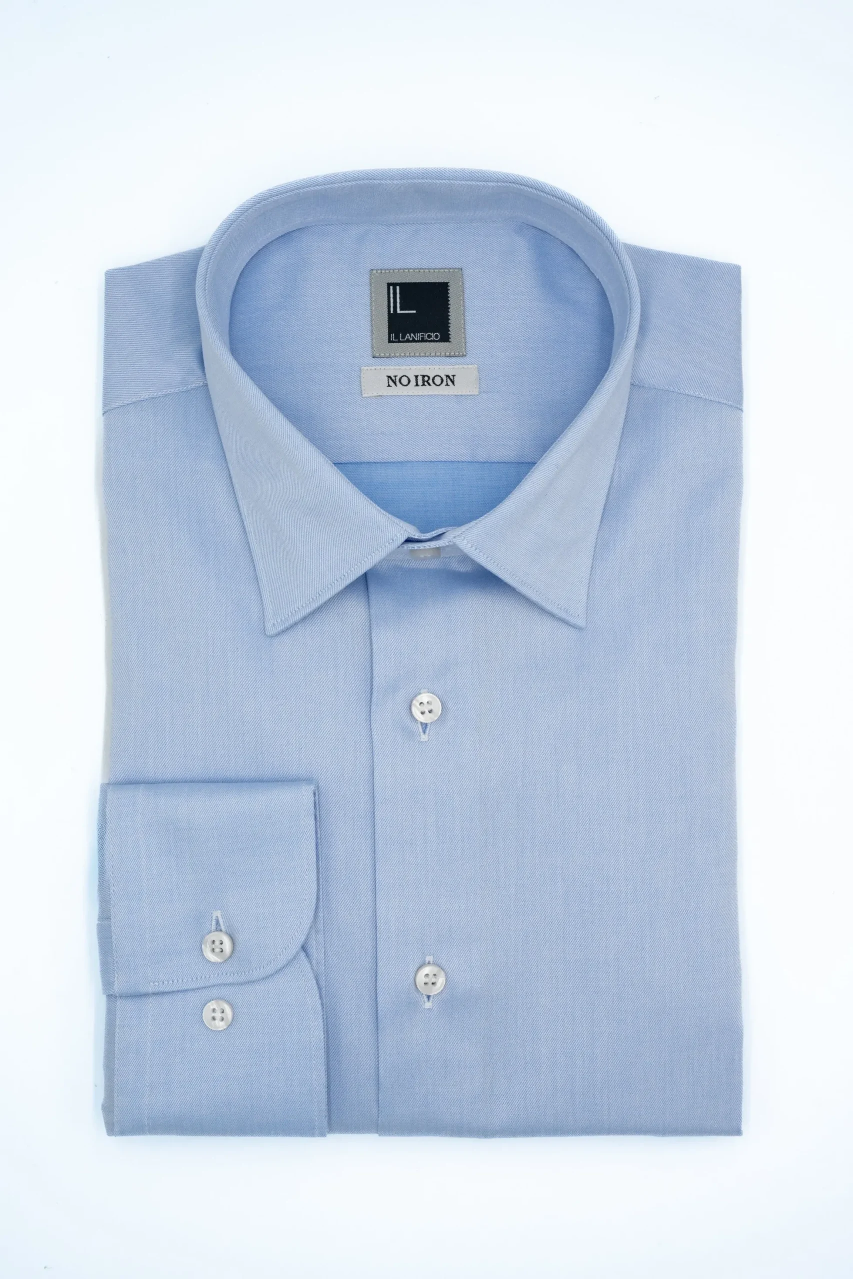 Camicia Twill No Iron Regular Fit - AZZURRO