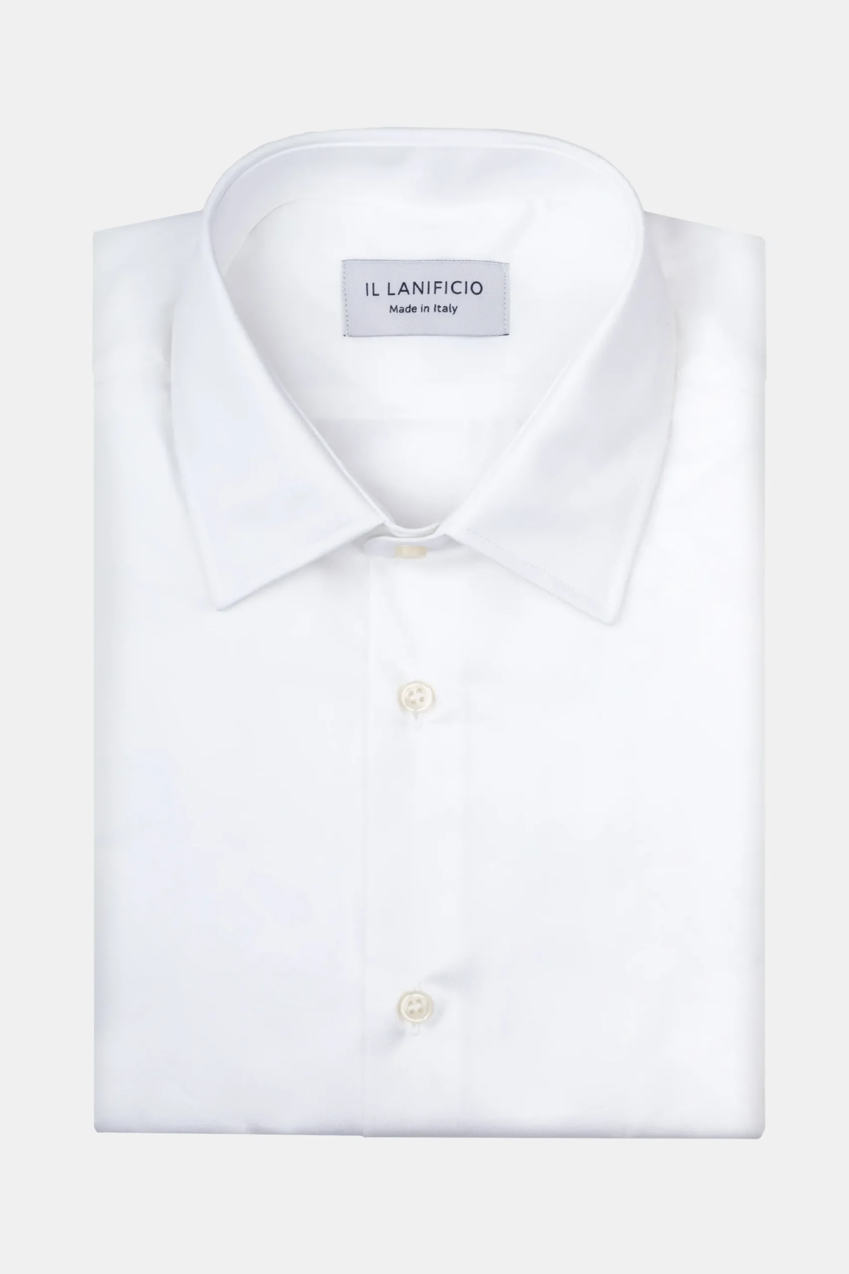 Camicia Twill Slim Collo Classico - BIANCO