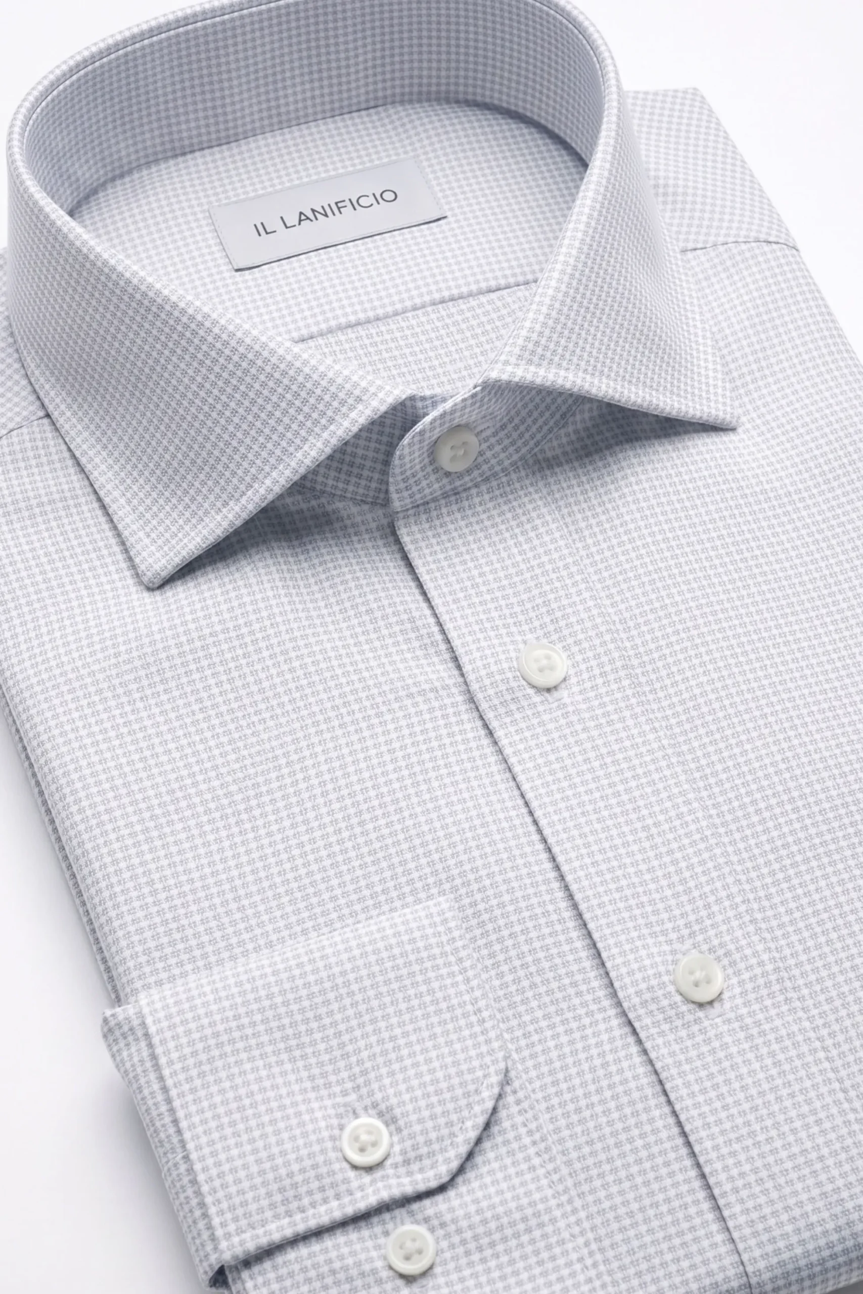 Camicia Uomo Regular Fit in Cotone - BLU MICROEFFETTO