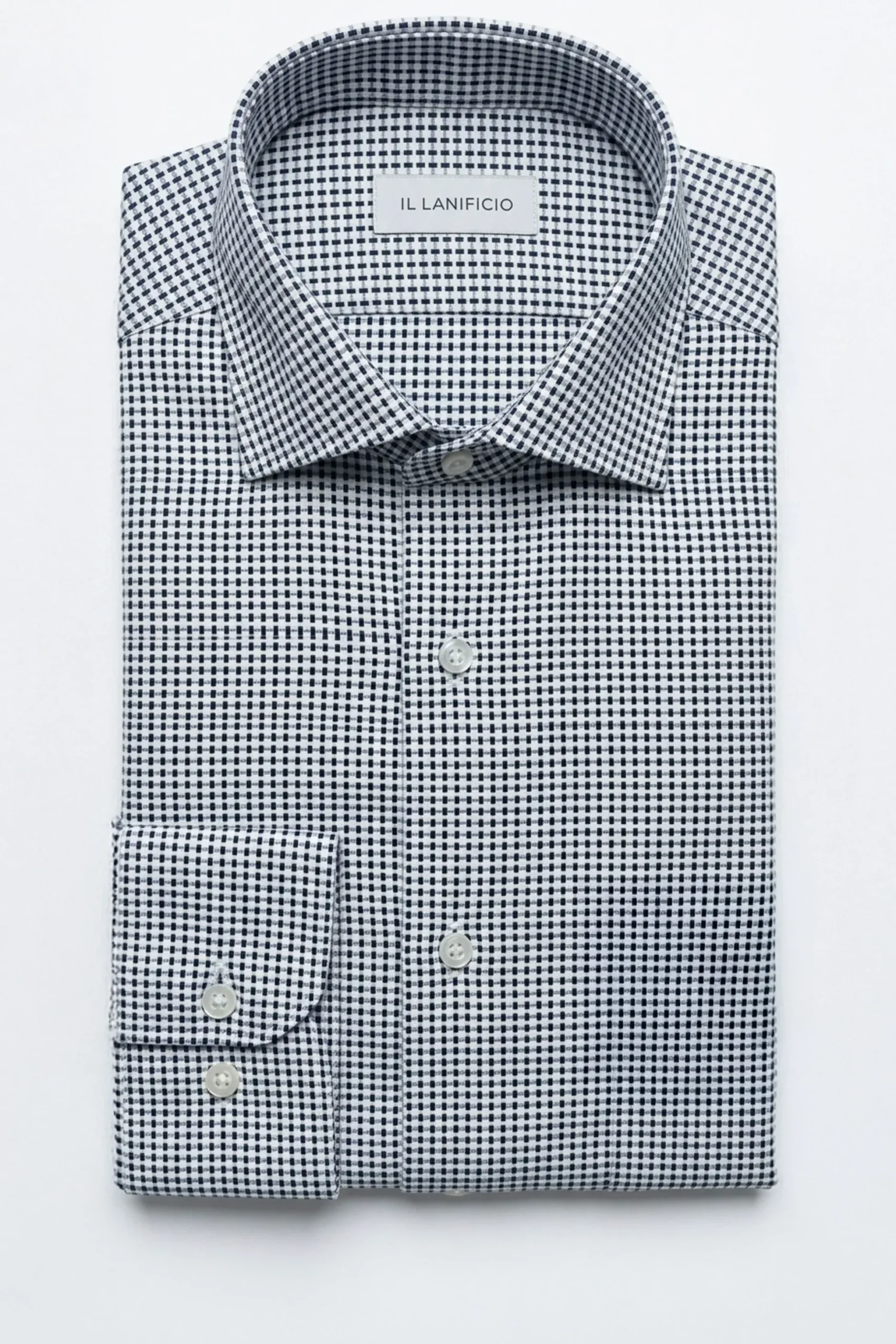Camicia Uomo Slim Fit - BLU MICROEFFETTO