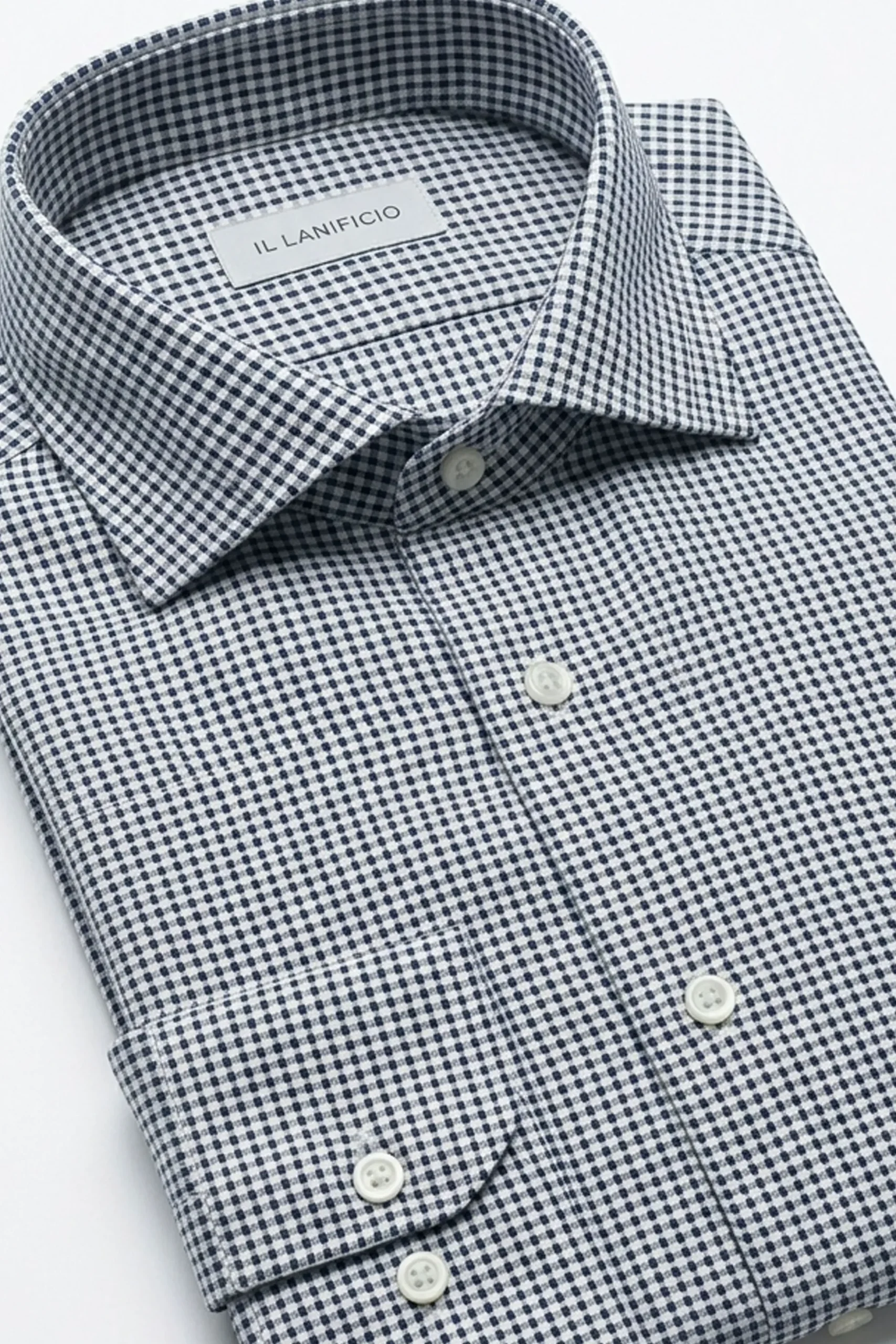 Camicia Uomo Slim Fit - BLU MICROEFFETTO