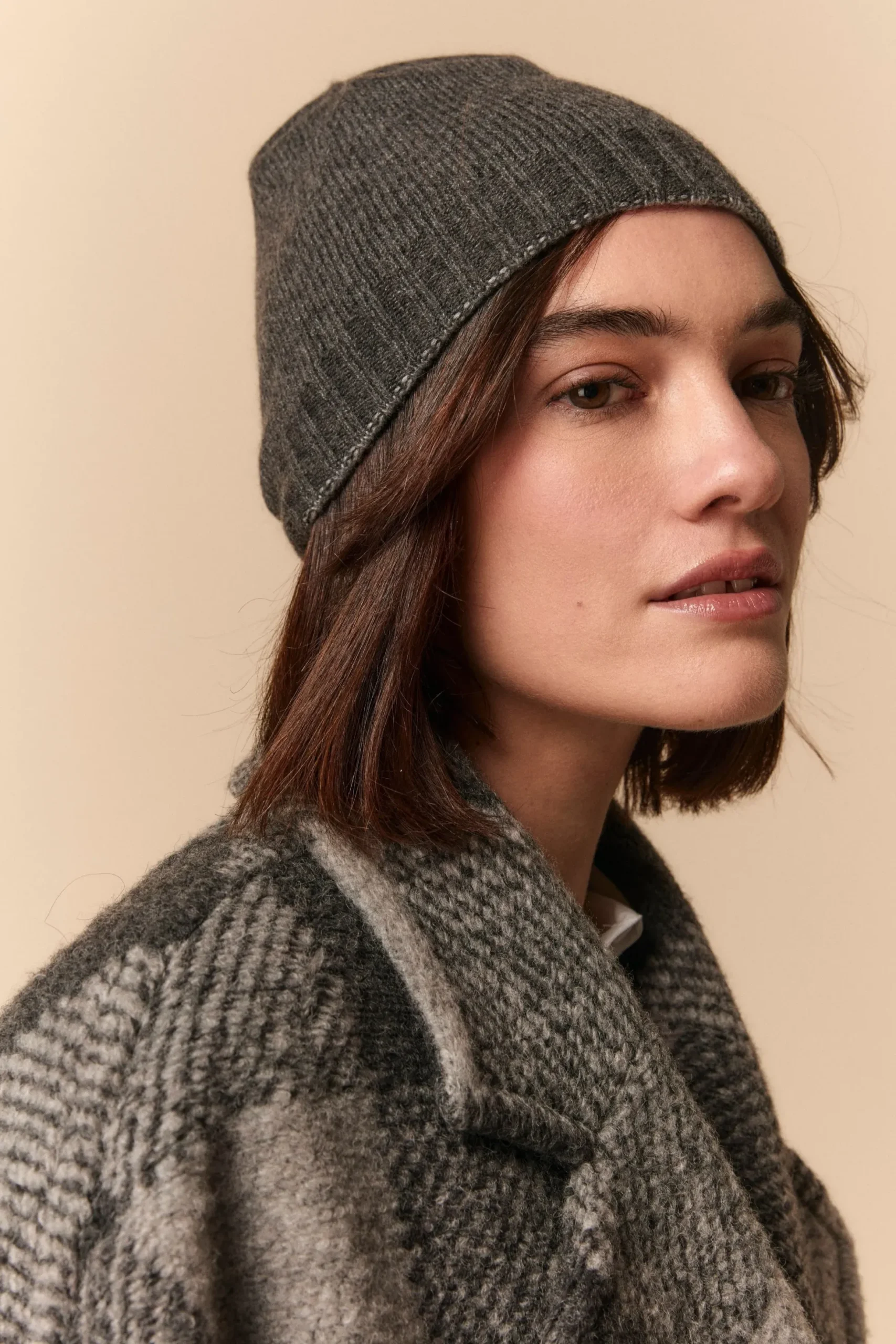 Cappello in cashmere - GRIGIO SC/GRIGIO CH