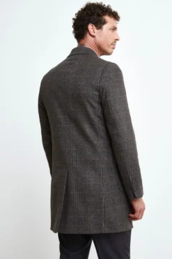 Cappotto Check in Lana e Cashmere - MARRONE QUADRI