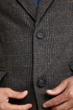 Cappotto Check in Lana e Cashmere - MARRONE QUADRI