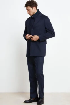 Cappotto Corto in Lana e Cashmere - BLU