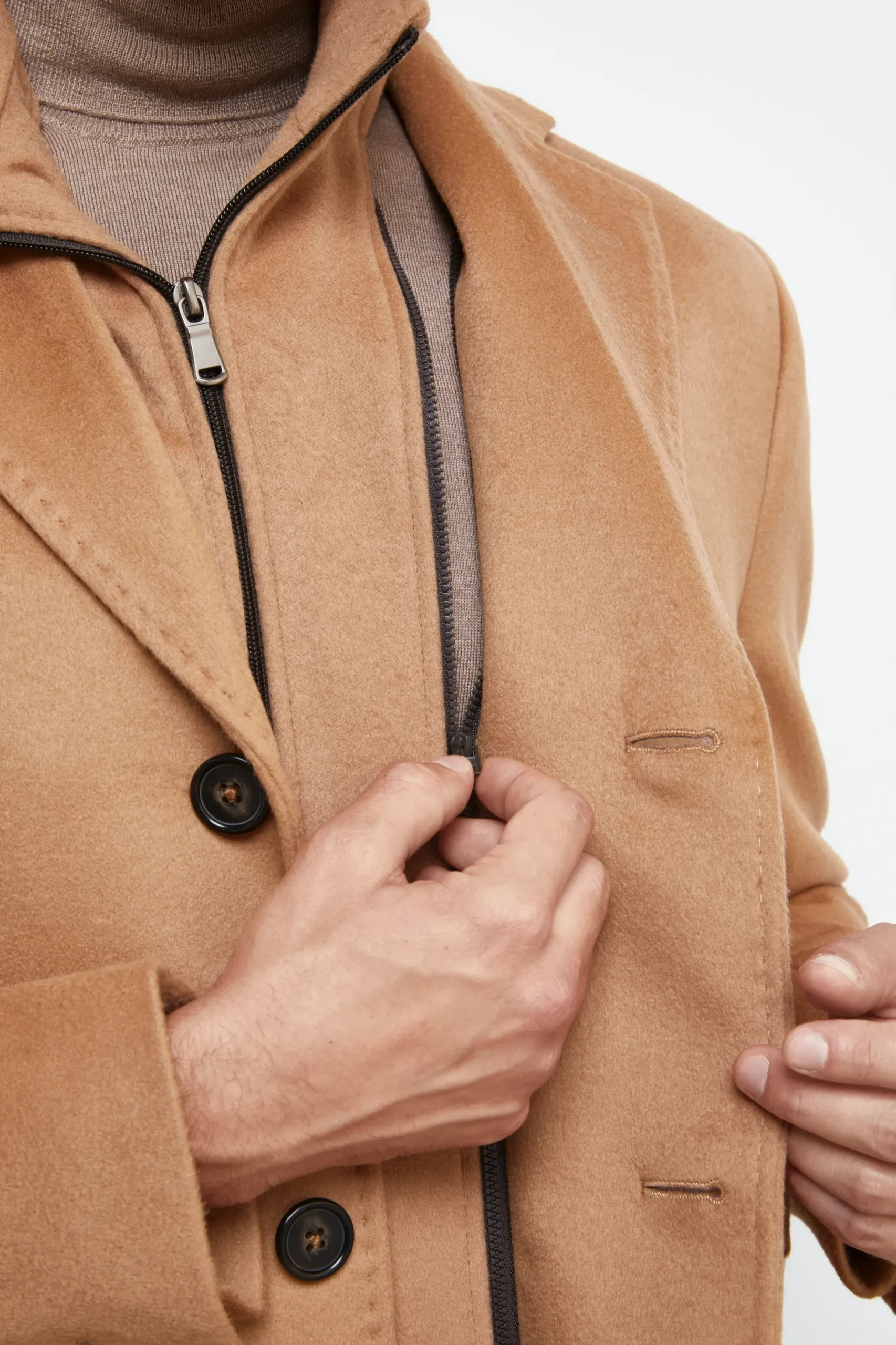 Cappotto Corto in Lana e Cashmere - CAMMELLO