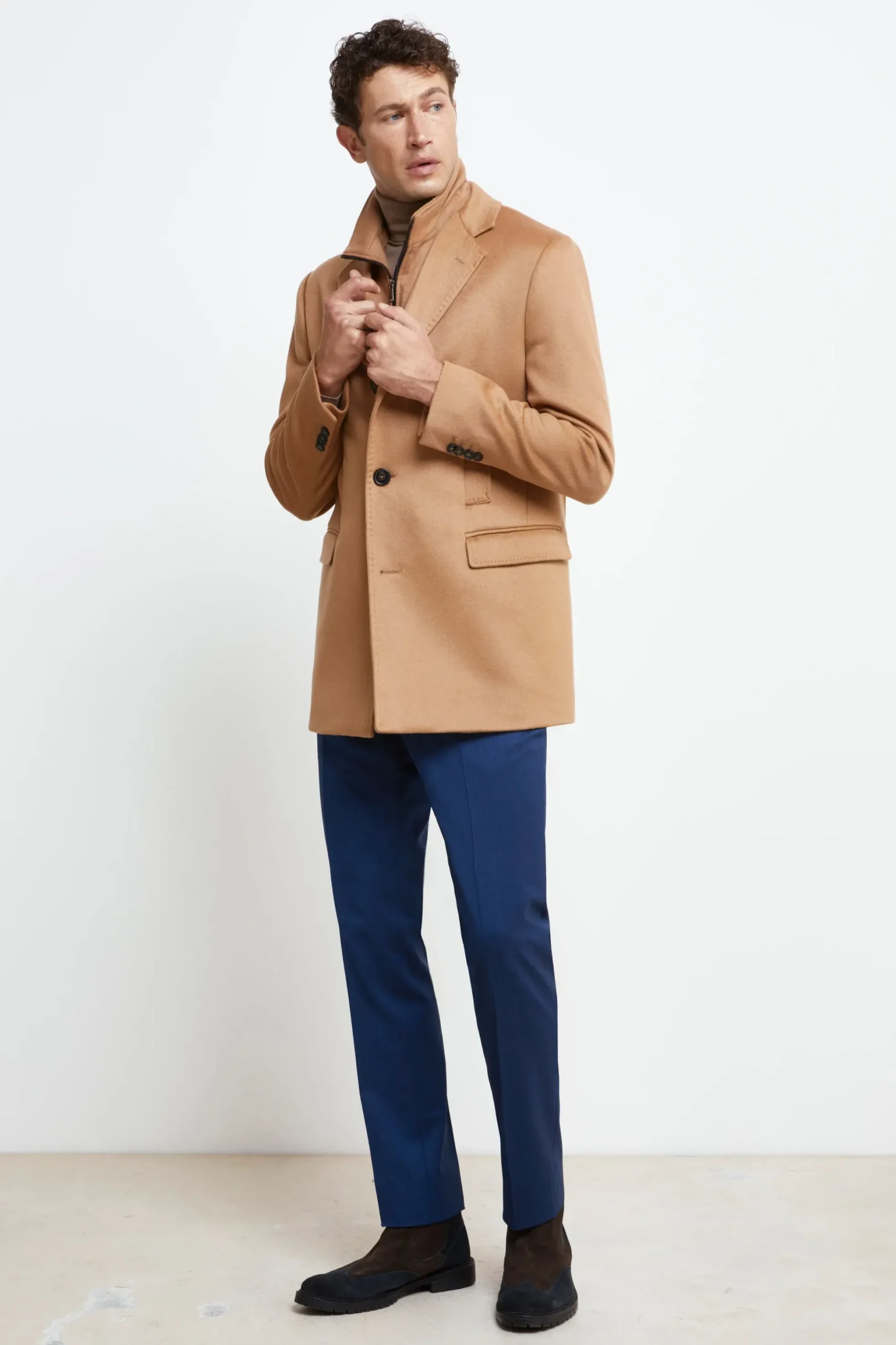 Cappotto Corto in Lana e Cashmere - CAMMELLO