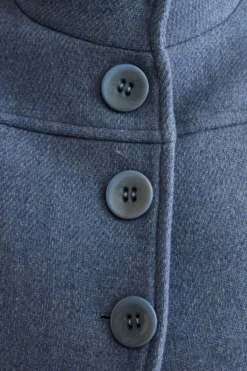 Cappotto Corto in Misto Lana con Maniche a Campana - POLVERE