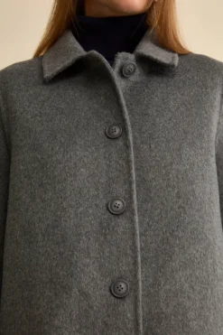 Cappotto Corto Sfoderato in Misto Lana - GRIGIO