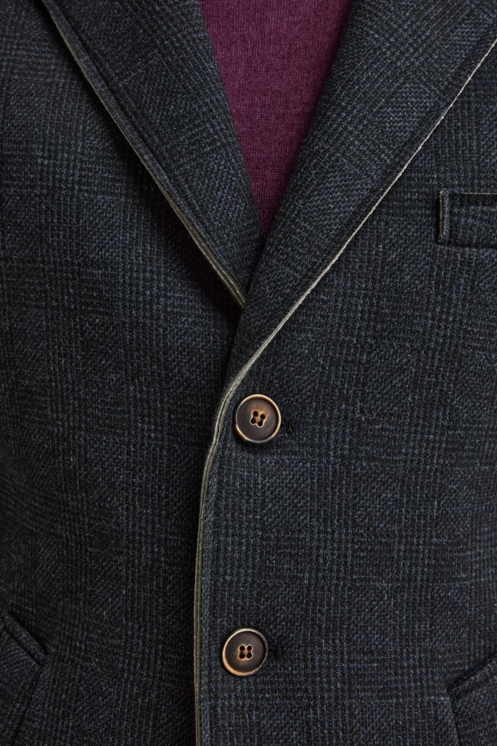 Cappotto Fantasia Midi a Taglio Vivo - P/POULE BLU