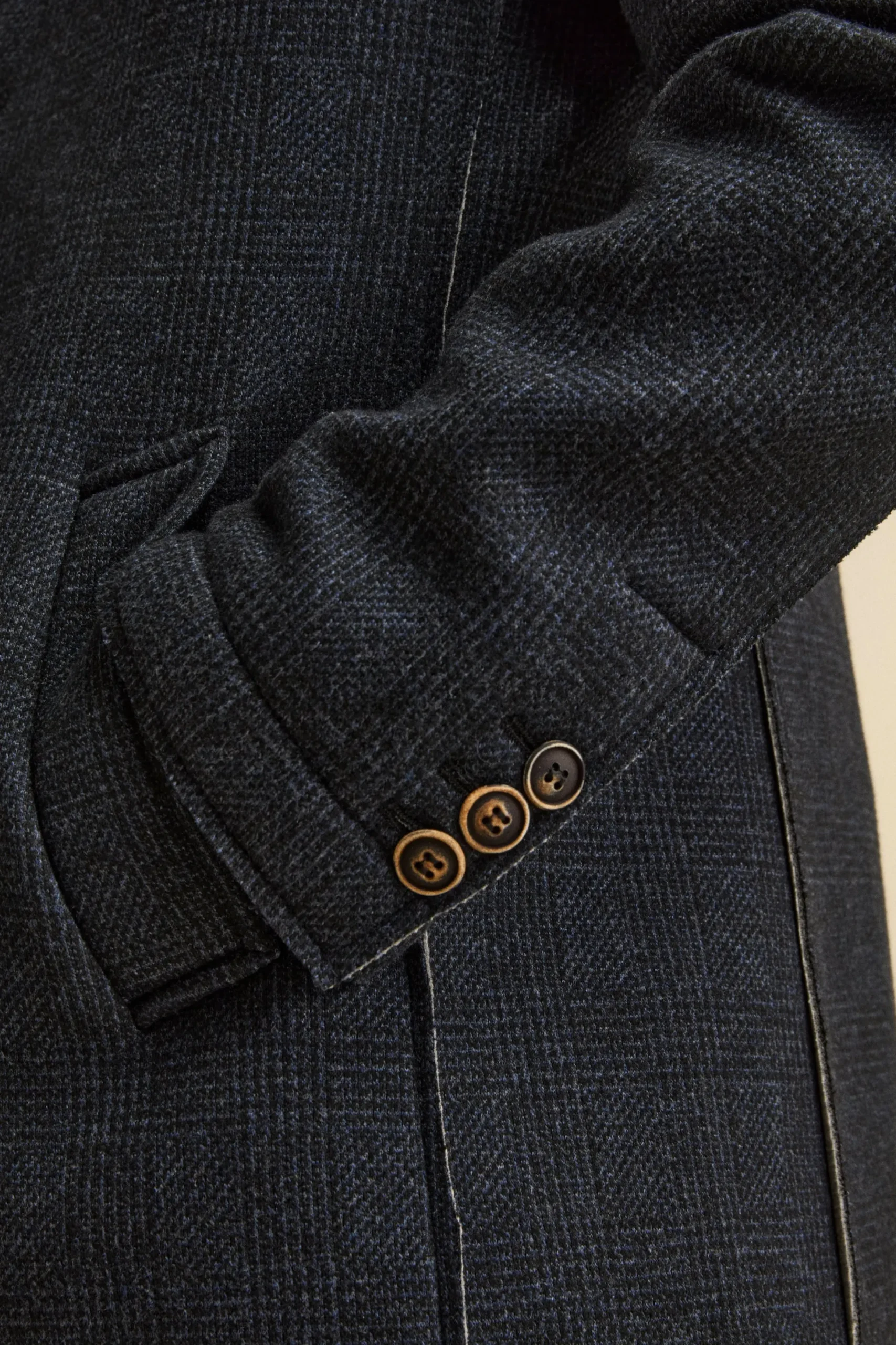 Cappotto Fantasia Midi a Taglio Vivo - P/POULE BLU