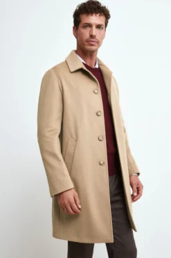 Cappotto Foderato in Cashmere - CAMMELLO