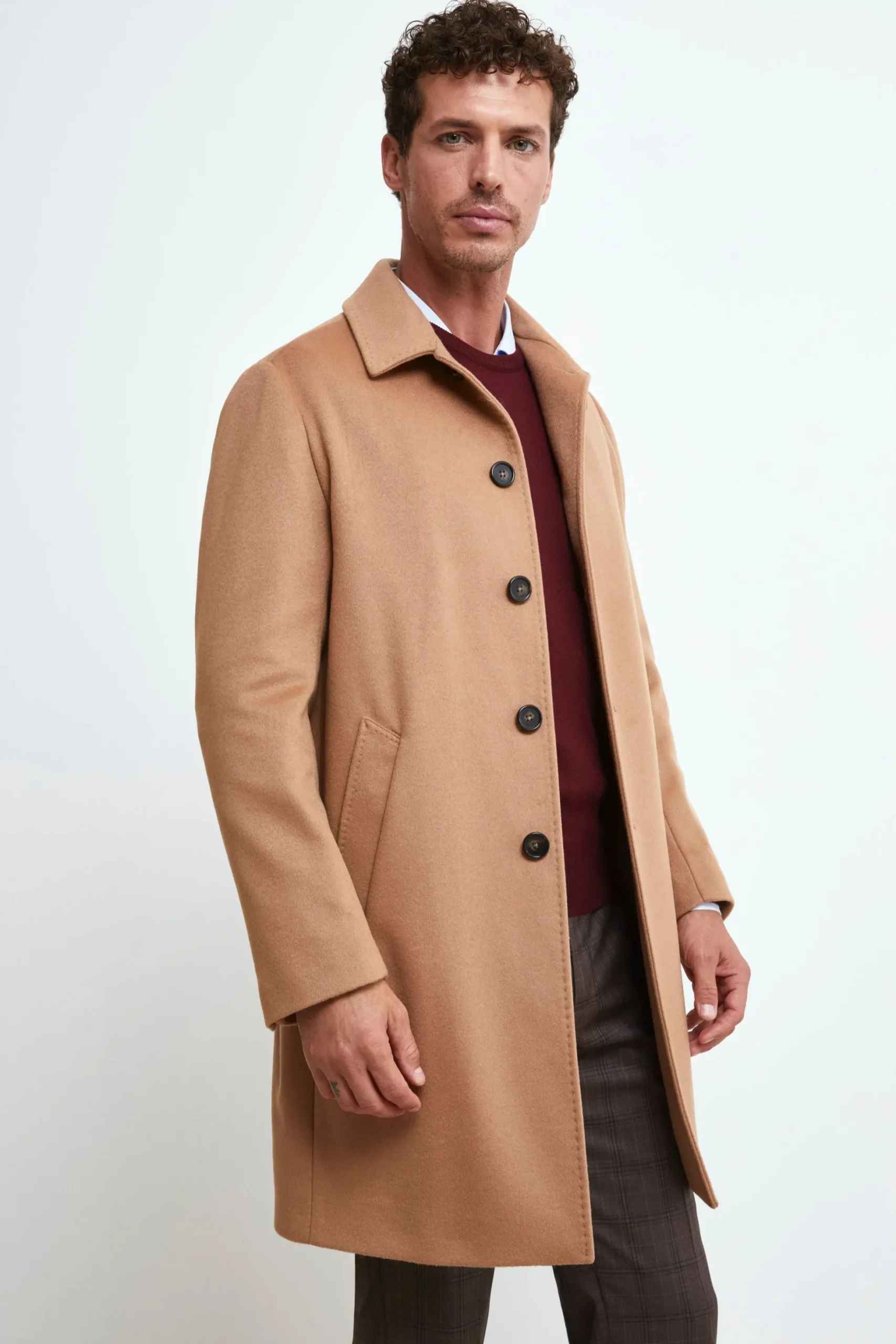 Cappotto Foderato Lana e Cashmere - CAMMELLO