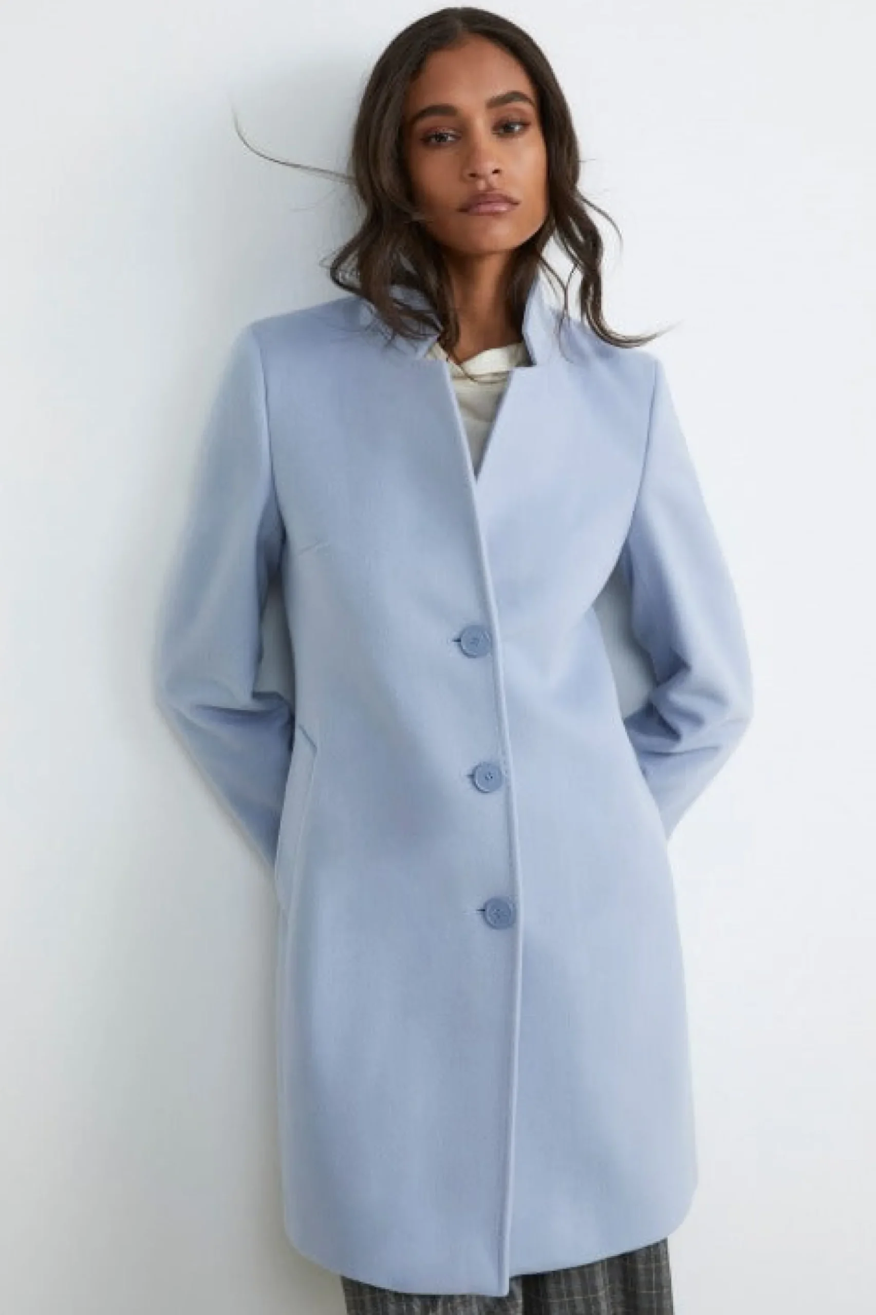 Cappotto in cashmere da donna - AZZURRO