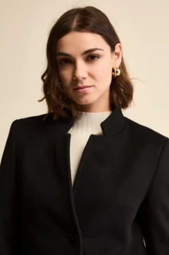 Cappotto in cashmere da donna - NERO