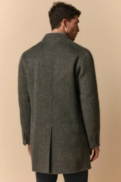 Cappotto in Lana con Gilet in Piuma - GRIGIO SCURO