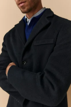 Cappotto in Lana con Gilet in Piuma - BLU