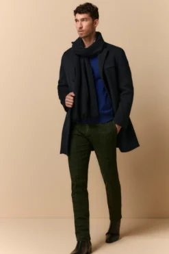 Cappotto in Lana con Gilet in Piuma - BLU