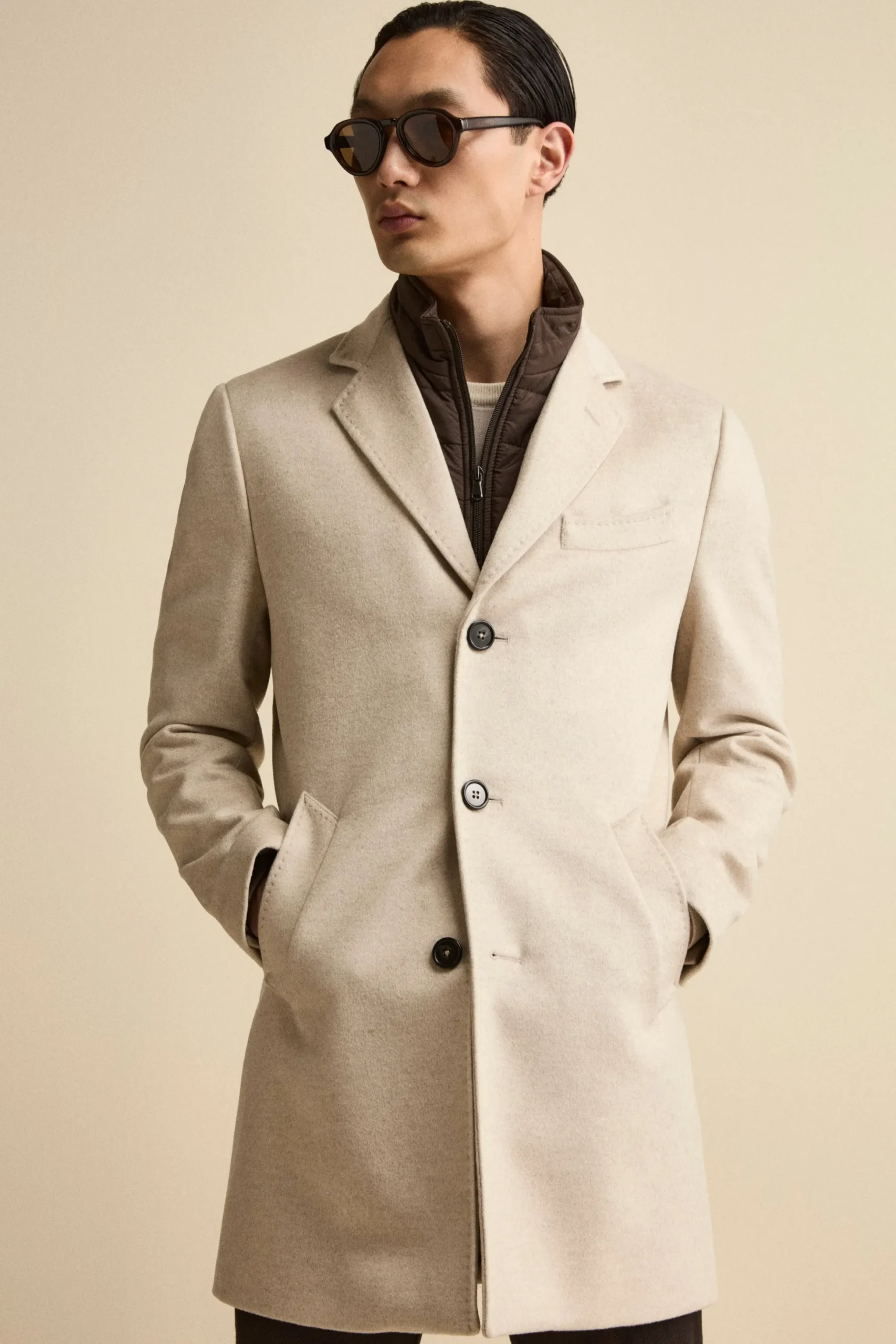 Cappotto in lana e cashmere - BEIGE