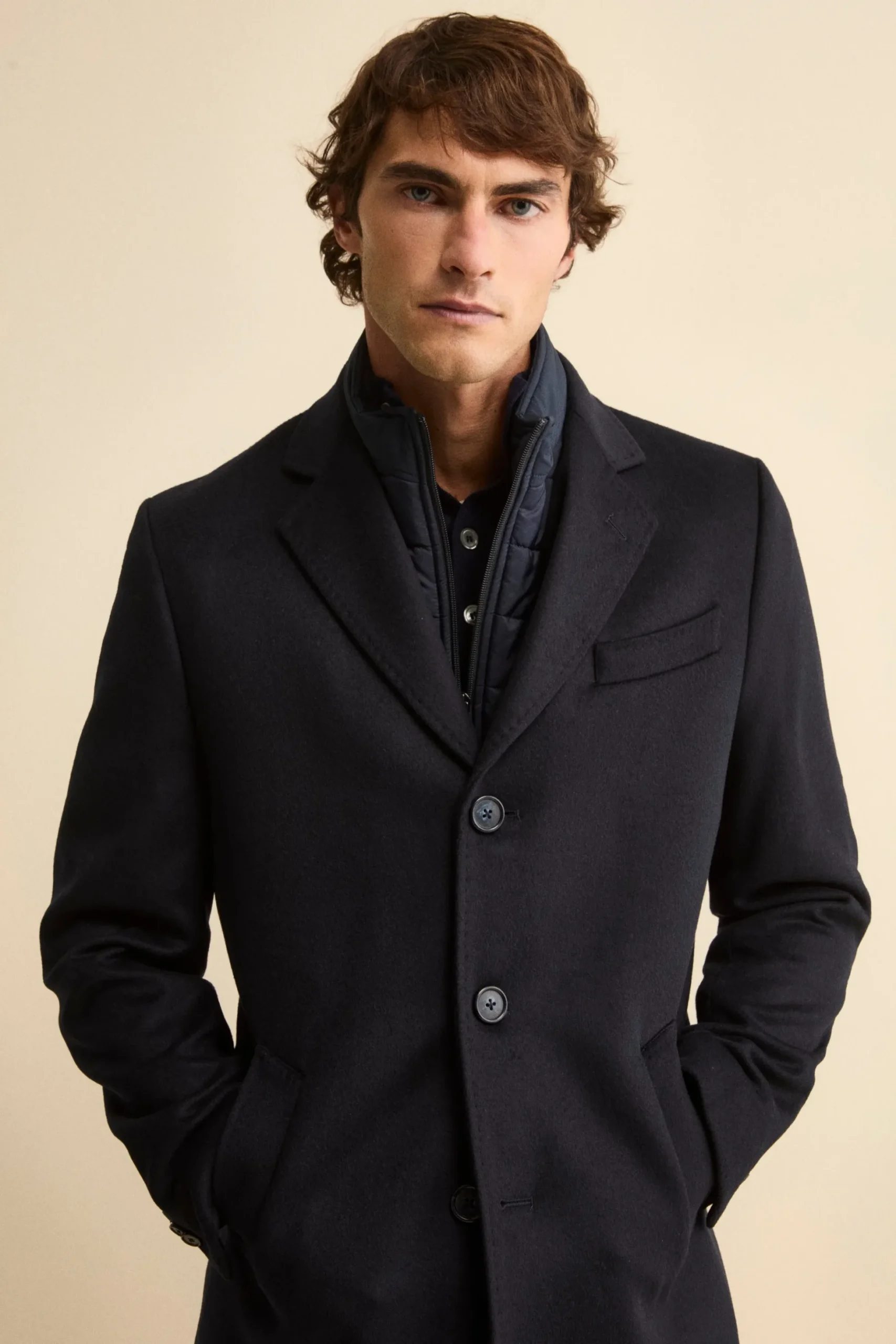 Cappotto in lana e cashmere - BLU